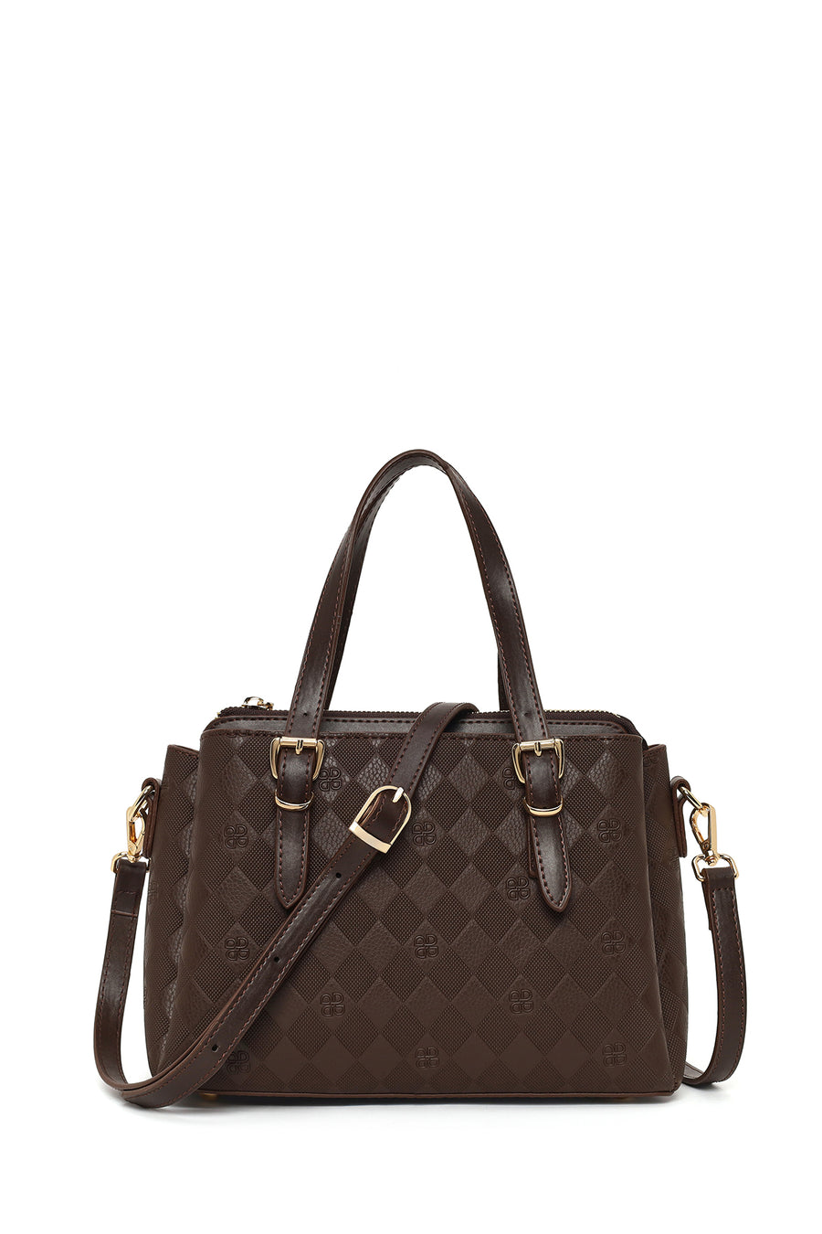 Women's Brown Long Strap Printed Handbag 26SBD200218 | Derimod