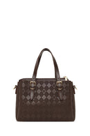 Women's Brown Long Strap Printed Handbag | Derimod