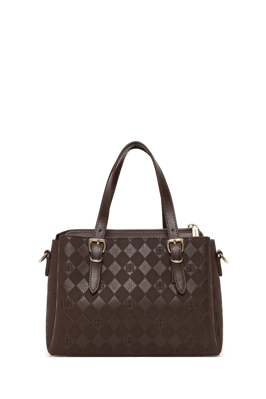 Women's Brown Long Strap Printed Handbag