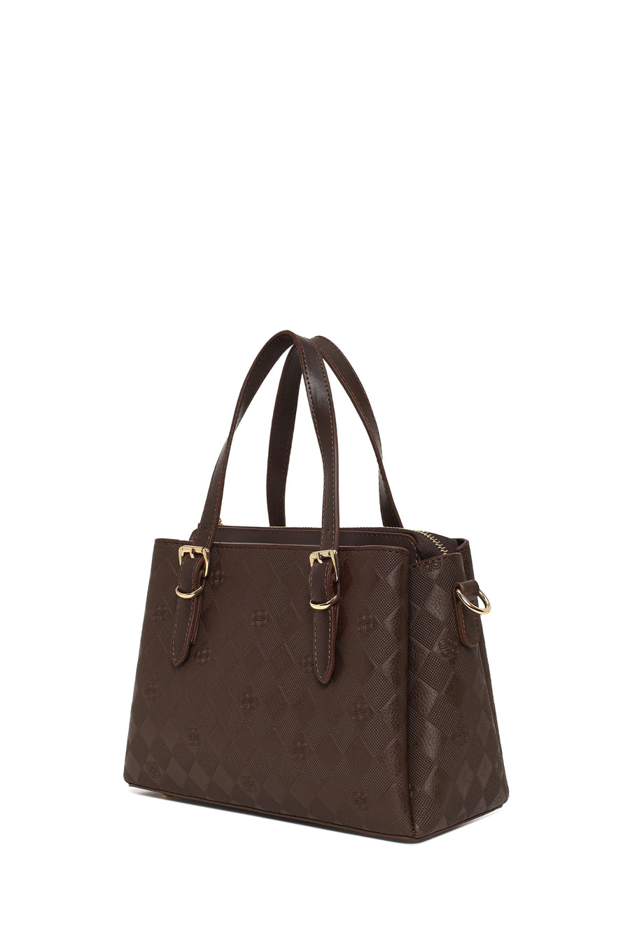 Women's Brown Long Strap Printed Handbag