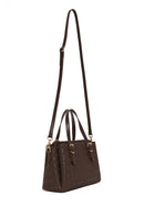 Women's Brown Long Strap Printed Handbag | Derimod