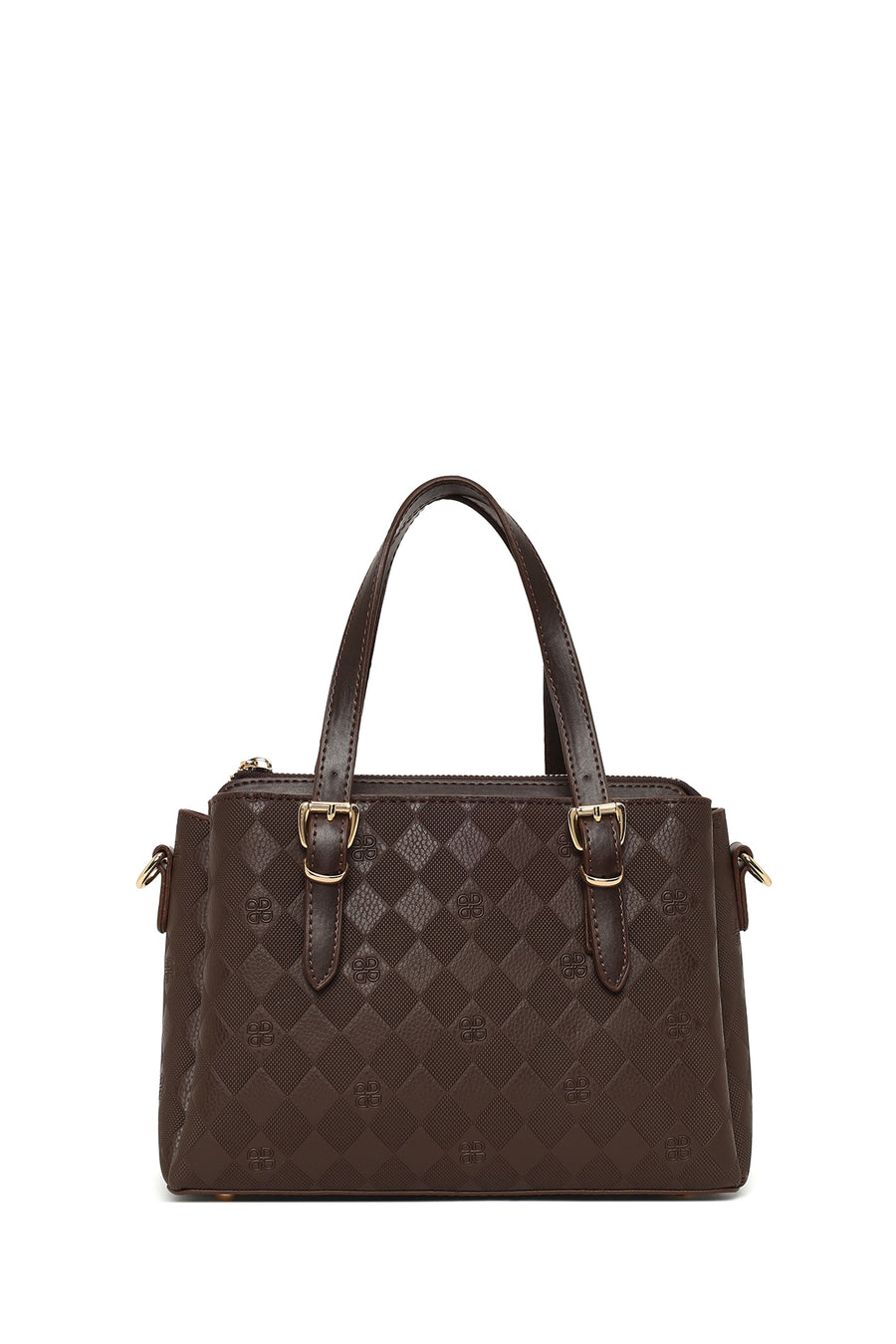 Women's Brown Long Strap Printed Handbag