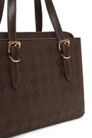 Women's Brown Long Strap Printed Handbag | Derimod