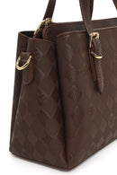 Women's Brown Long Strap Printed Handbag | Derimod