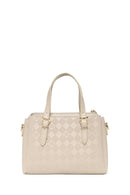 Women's Cream Long Strap Printed Shoulder Bag | Derimod