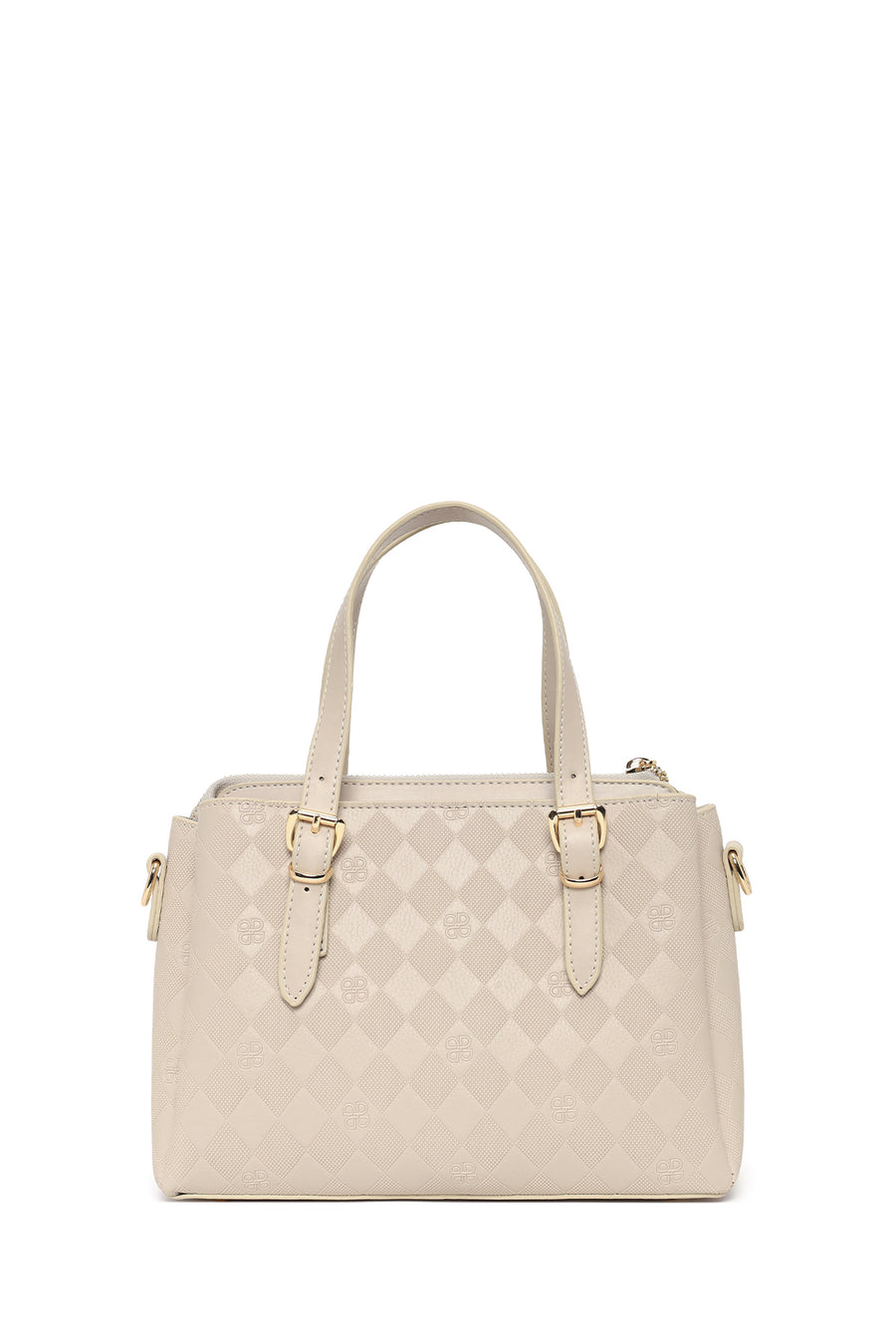 Women's Cream Long Strap Printed Shoulder Bag