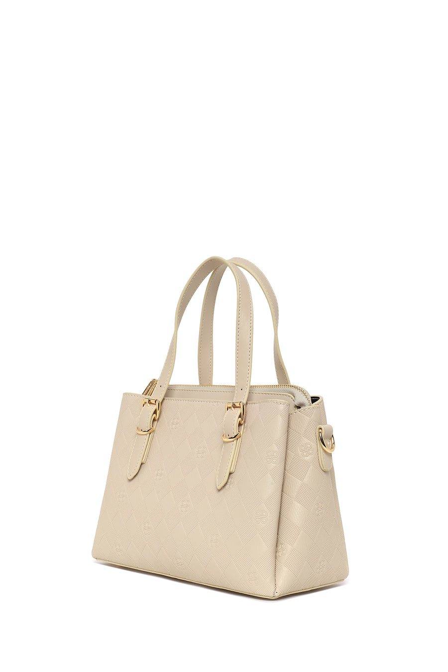 Women's Cream Long Strap Printed Shoulder Bag