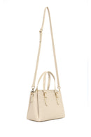Women's Cream Long Strap Printed Shoulder Bag | Derimod