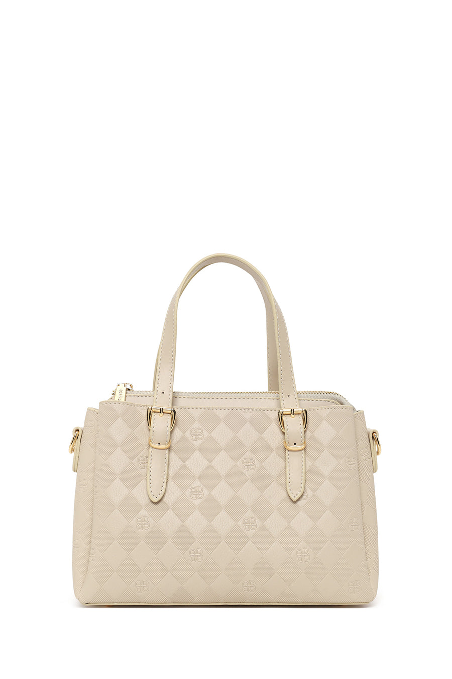 Women's Cream Long Strap Printed Shoulder Bag