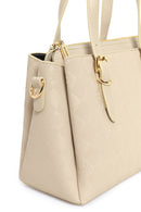 Women's Cream Long Strap Printed Shoulder Bag | Derimod