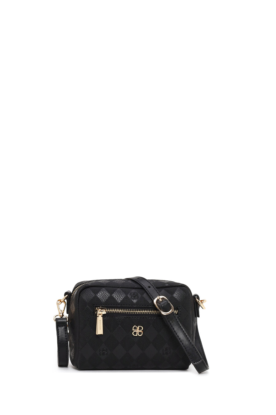 Women's Black Long Strap Printed Mini Crossbody Bag 26SBD201526 | Derimod