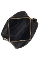 Women's Black Long Strap Printed Mini Crossbody Bag | Derimod
