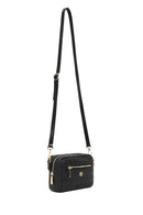 Women's Black Long Strap Printed Mini Crossbody Bag | Derimod