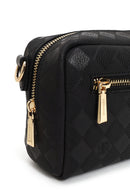 Women's Black Long Strap Printed Mini Crossbody Bag | Derimod