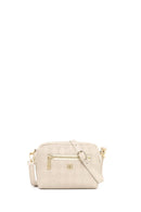 Women's Cream Long Strap Printed Mini Crossbody Bag | Derimod