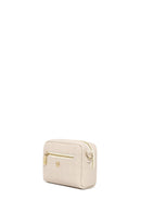 Women's Cream Long Strap Printed Mini Crossbody Bag | Derimod