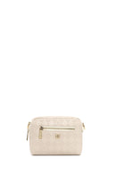 Women's Cream Long Strap Printed Mini Crossbody Bag | Derimod