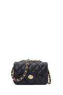 Women's Black Chain Strap Mini Quilted Crossbody Bag | Derimod