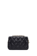 Women's Black Chain Strap Mini Quilted Crossbody Bag | Derimod