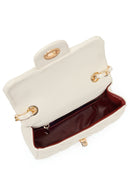 Women's Cream Chain Strap Mini Quilted Crossbody Bag | Derimod