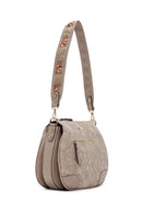 Women's Beige Long Strap Nubuck Crossbody Bag | Derimod