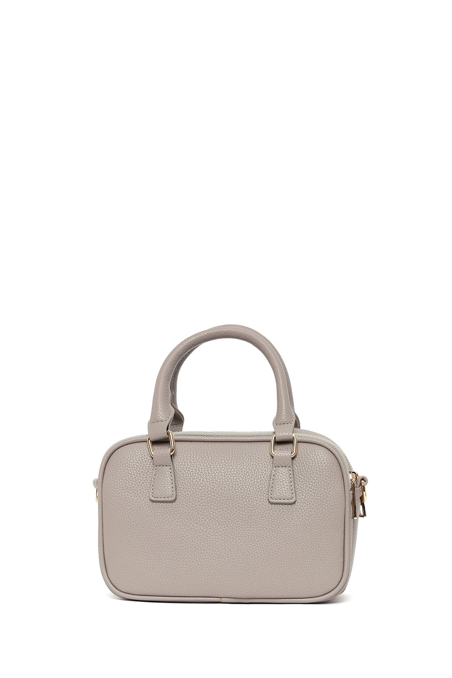 Woman Dark Grey Long-Strap Accessorized Shoulder Bag