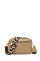 Women's Beige Patterned Crossbody Bag | Derimod