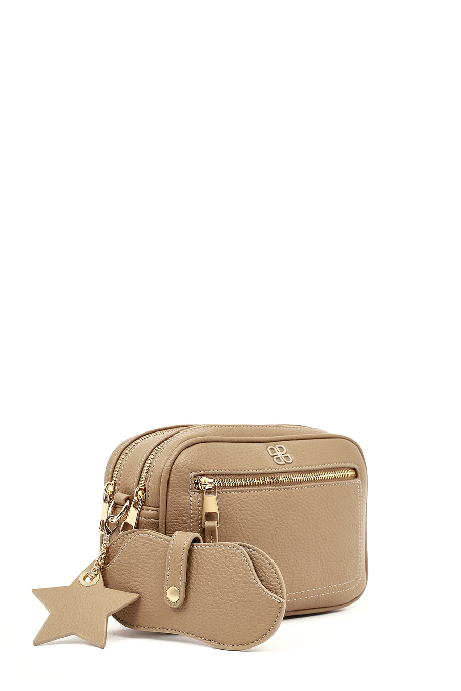 Women's Beige Patterned Crossbody Bag