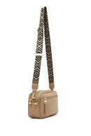 Women's Beige Patterned Crossbody Bag | Derimod