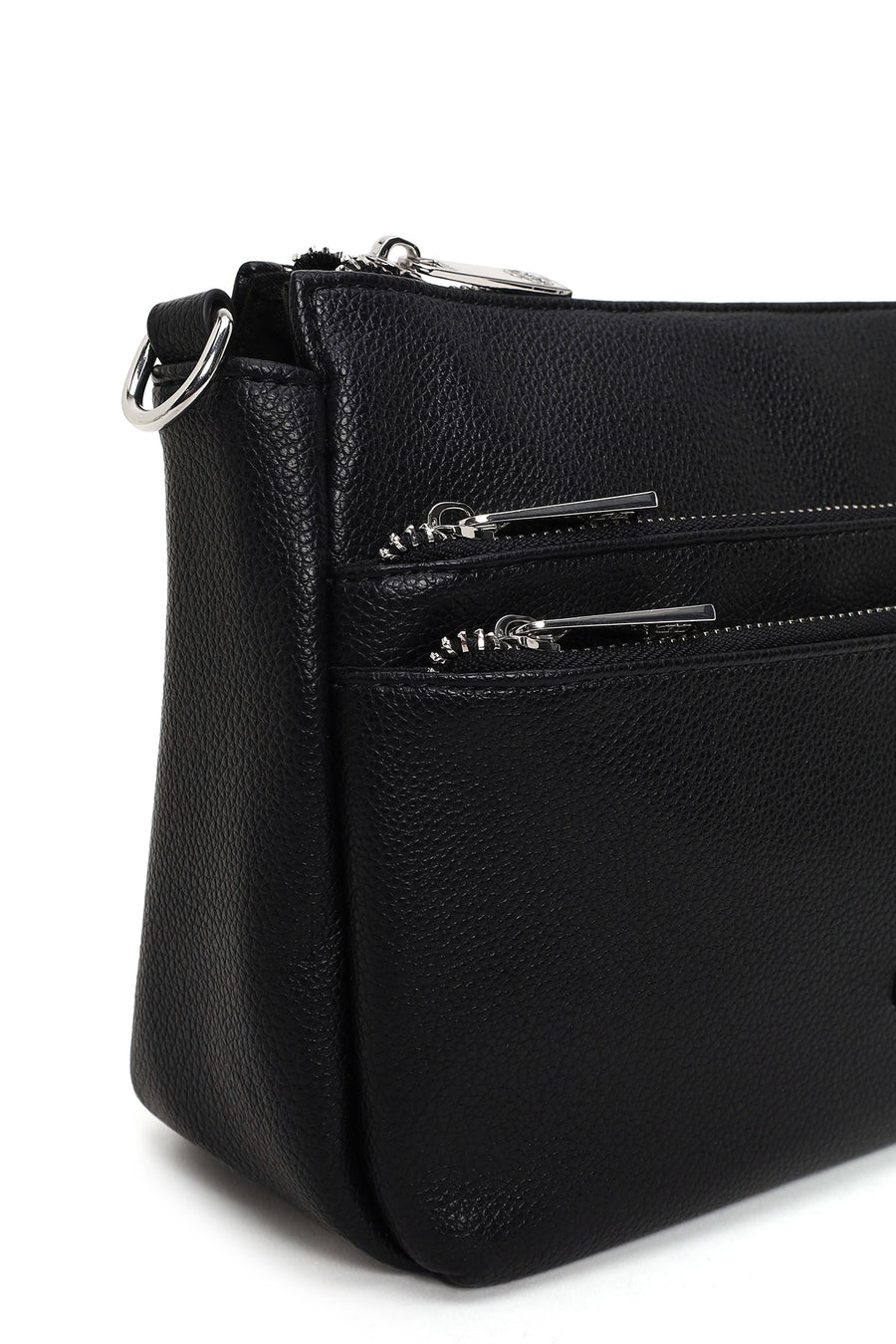 Woman Black Long Strap Crossbody Bag