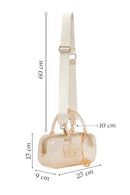 Woman Beige Long-Strap Jelly Transparent Shoulder Bag | Derimod