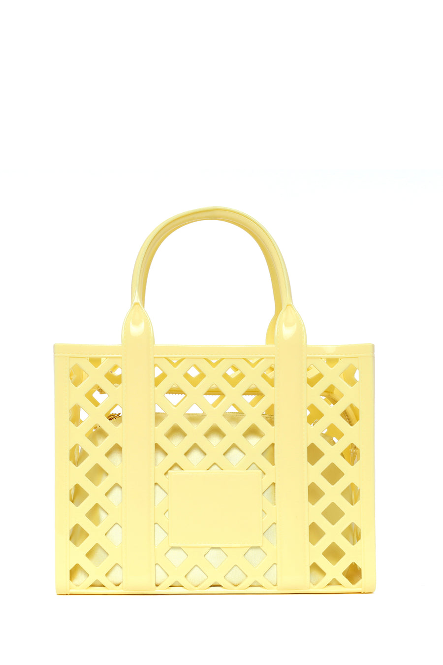 Women's Yellow Long Strap Jelly Handbag