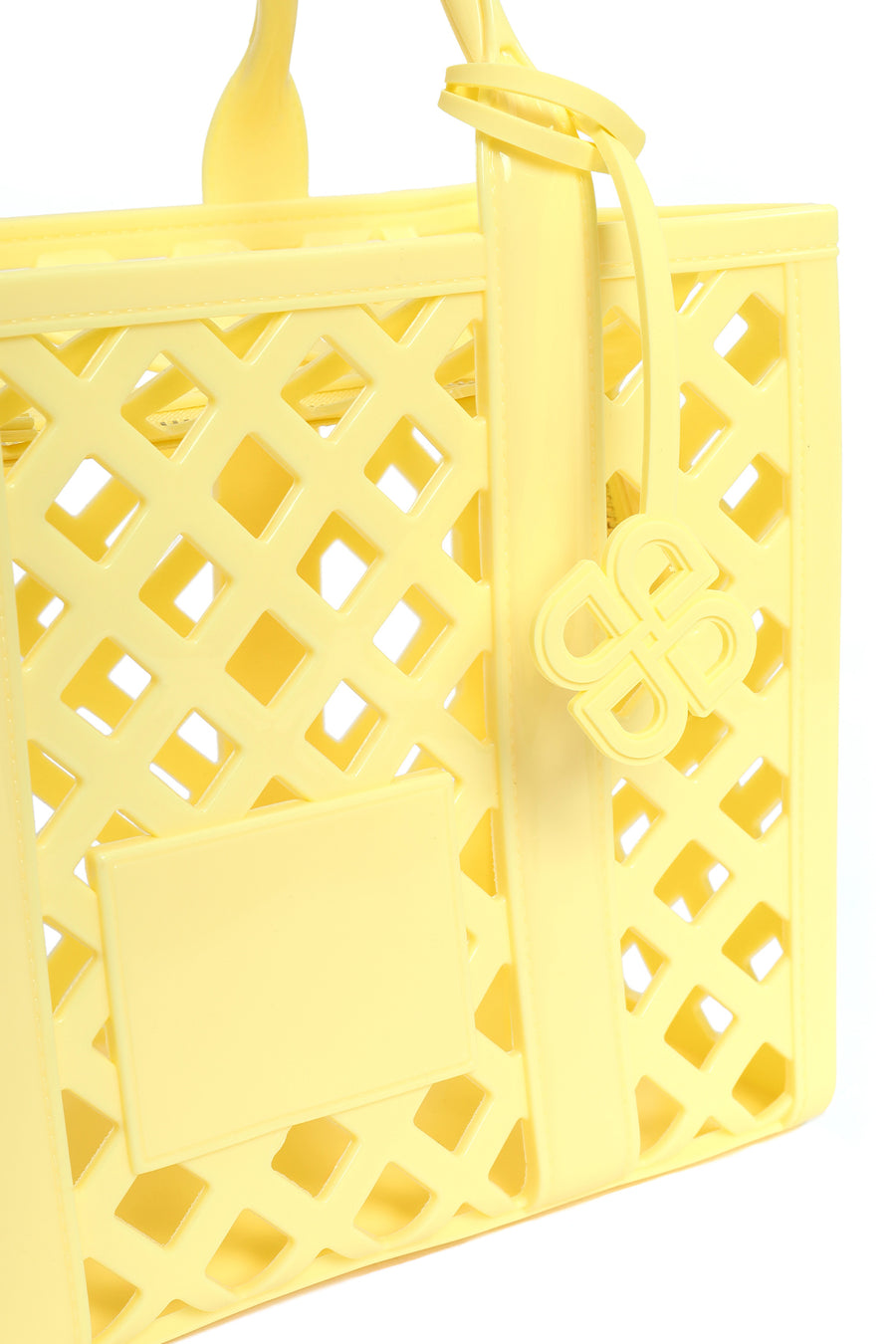 Women's Yellow Long Strap Jelly Handbag