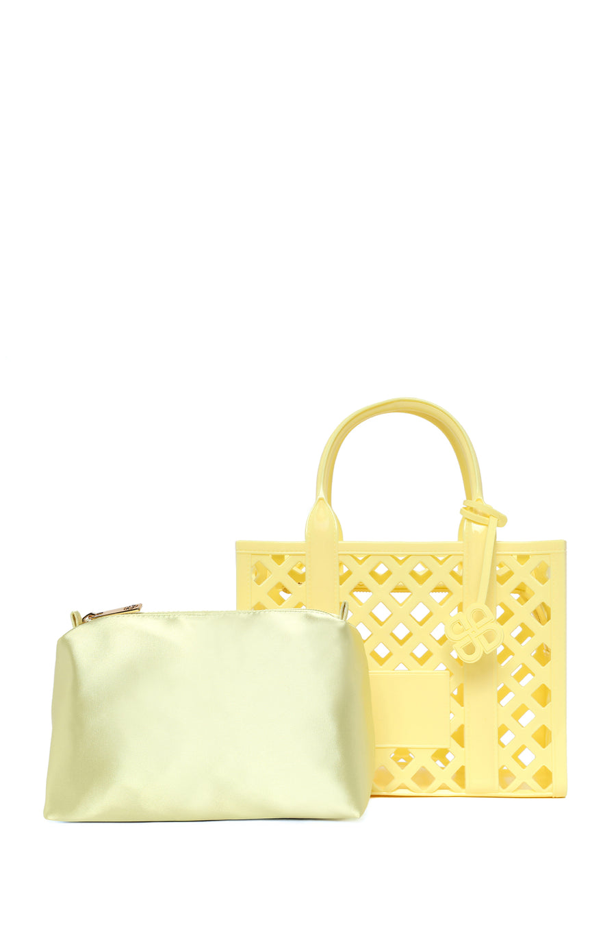 Women's Yellow Long Strap Jelly Handbag