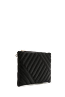 Women's Black Long Chain Strap Quilted Clutch Bag | Derimod