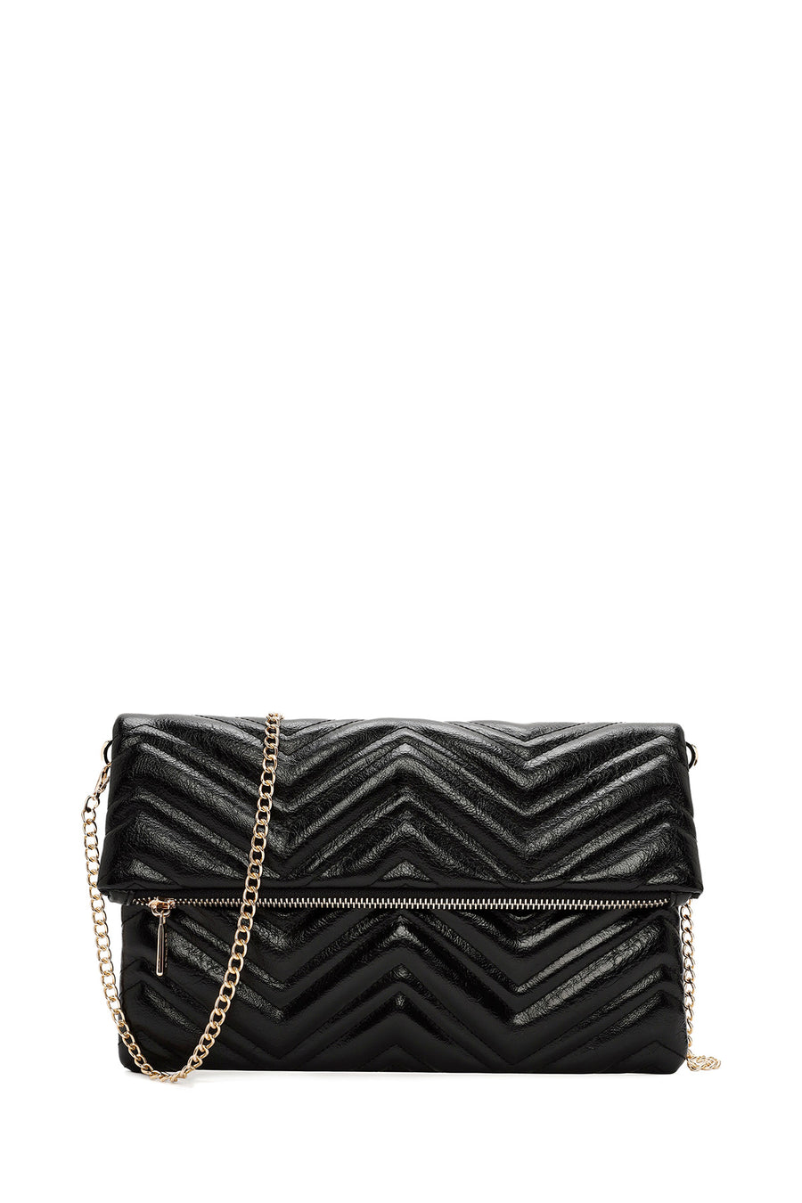 Women's Black Chain Strap Quilted Clutch Bag 26SBD2211KP | Derimod