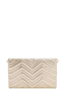 Women's Quilted Clutch Bag with Gold Chain Strap | Derimod