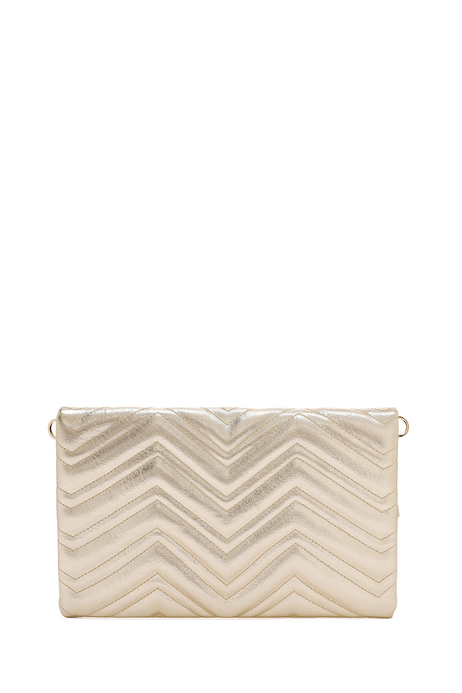 Women's Quilted Clutch Bag with Gold Chain Strap