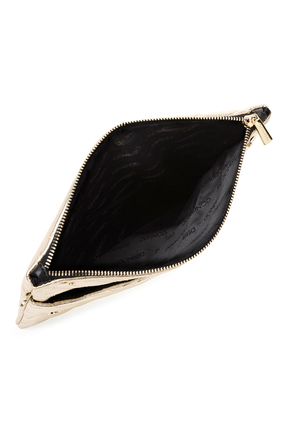 Women's Quilted Clutch Bag with Gold Chain Strap