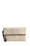 Women's Quilted Clutch Bag with Gold Chain Strap | Derimod