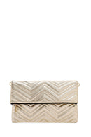 Women's Quilted Clutch Bag with Gold Chain Strap | Derimod
