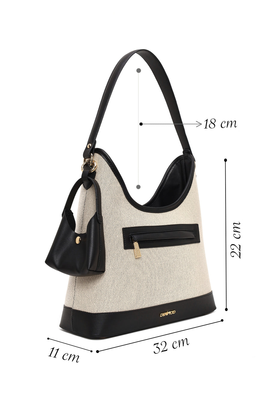 Woman Cream Charmed Shoulder Bag