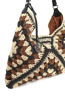 Woman Brown Straw Shoulder Bag | Derimod