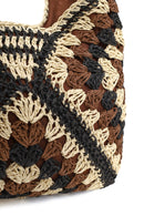 Woman Brown Straw Shoulder Bag | Derimod