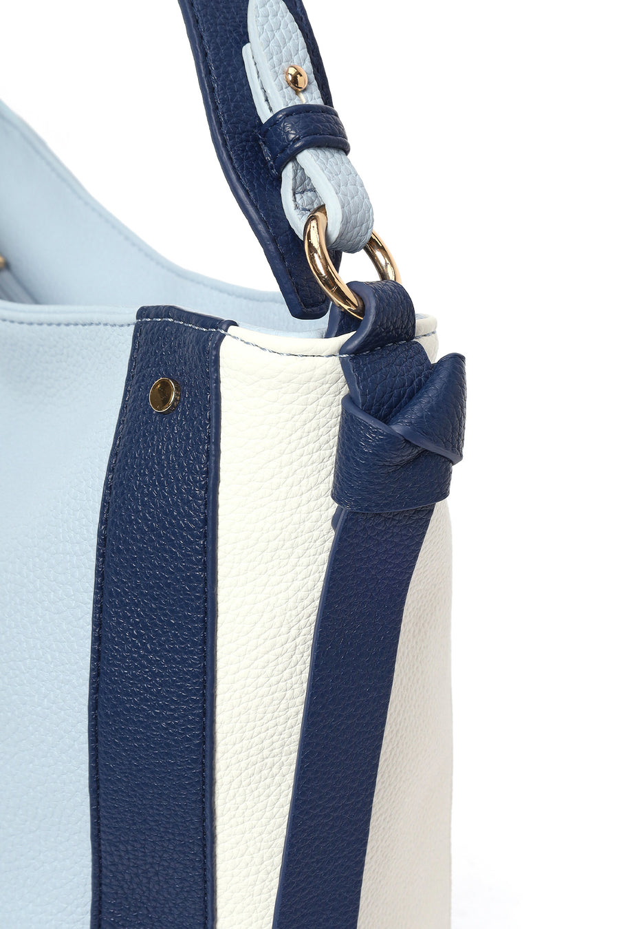 Woman Blue Long-Strap Shoulder Bag