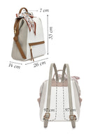 Women's White Backpack with Accessories | Derimod