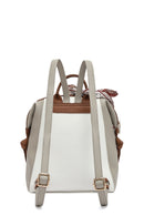 Women's White Backpack with Accessories | Derimod