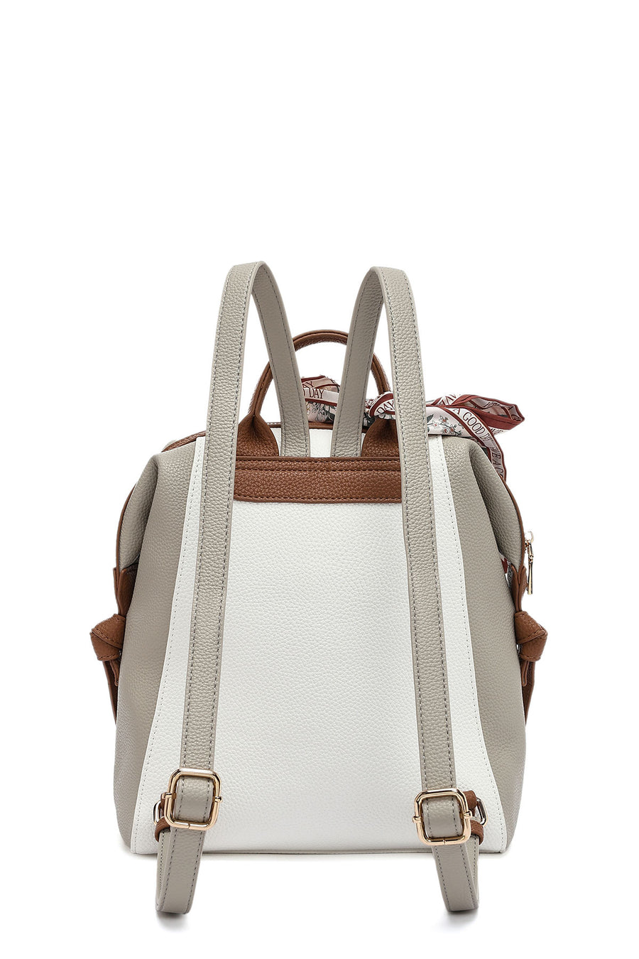 Women's White Backpack with Accessories
