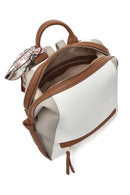 Women's White Backpack with Accessories | Derimod