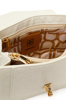 Woman Cream Long Strap Snake Patterned Mini Shoulder Bag | Derimod
